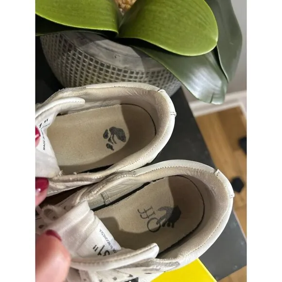 Off White Low Vulcanized Calf Leather Sneakers White Black Kids Size 31 12.5