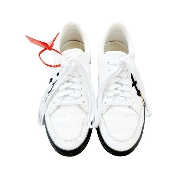 OFF-WHITE ‘White Black’ Vulcanized Low Top Sneakers