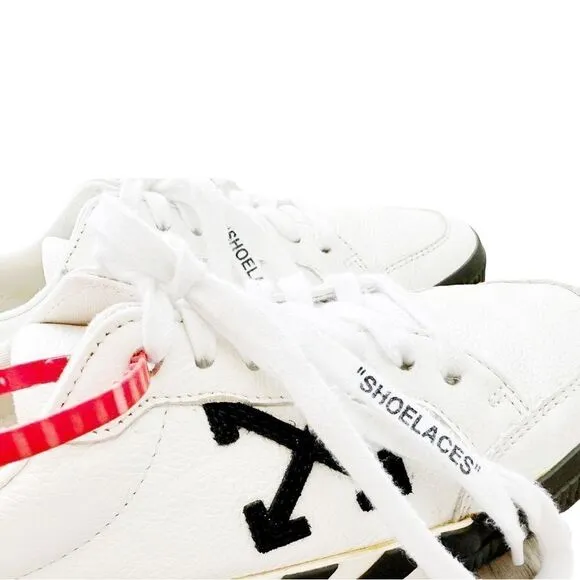OFF-WHITE ‘White Black’ Vulcanized Low Top Sneakers