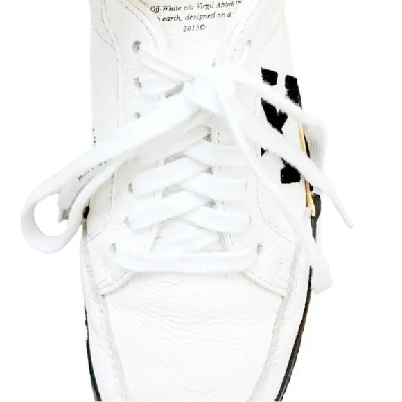 OFF-WHITE ‘White Black’ Vulcanized Low Top Sneakers