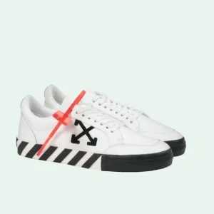OFF-WHITE ‘White Black’ Vulcanized Low Top Sneakers