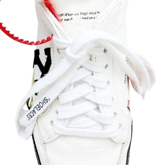 OFF-WHITE ‘White Black’ Vulcanized Low Top Sneakers