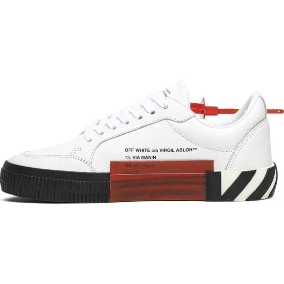 OFF-WHITE ‘White Black’ Vulcanized Low Top Sneakers
