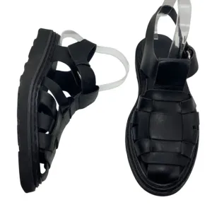 Officine Creative Women's Ulla 5 Leather Fisherman Sandals Black size 37 / 7
