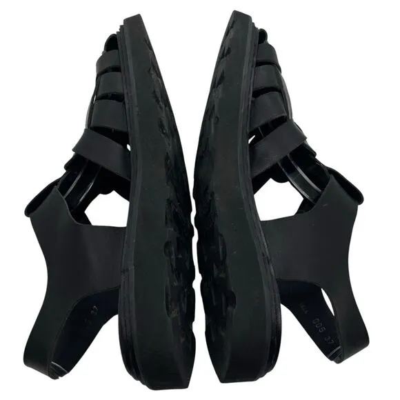 Officine Creative Women's Ulla 5 Leather Fisherman Sandals Black size 37 / 7