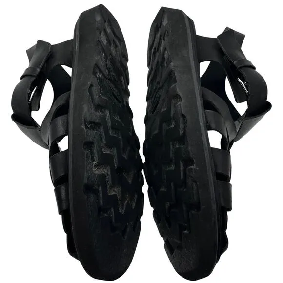 Officine Creative Women's Ulla 5 Leather Fisherman Sandals Black size 37 / 7