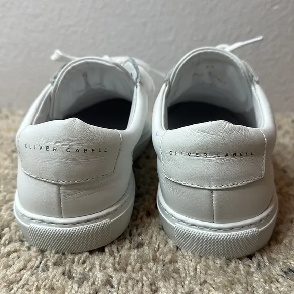Oliver Cabell Mens Low Top White Sneakers size