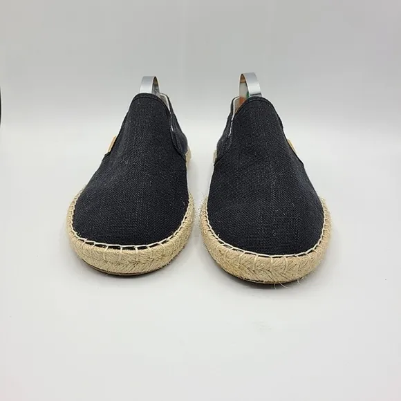 OluKai Black Slip on Shoes Pa'a Kapa Espadrilles Size 6.5 Collapsible heels
