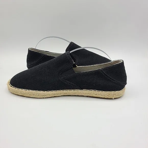 OluKai Black Slip on Shoes Pa'a Kapa Espadrilles Size 6.5 Collapsible heels