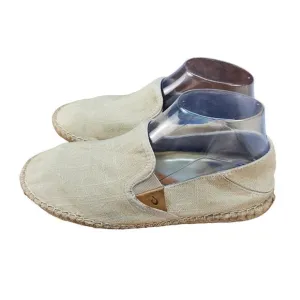 OluKai Kaula Pa'a Kapa Espadrilles Linen Slip On Womens US 8.5 Tan AA0286-104