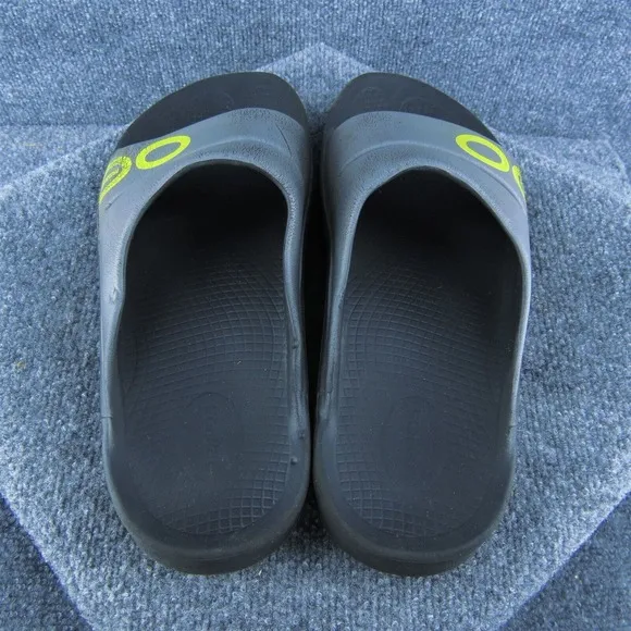Oofos Men Slide Sandals Gray Synthetic Slip On Size 12‎ Medium