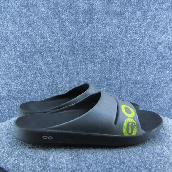 Oofos Men Slide Sandals Gray Synthetic Slip On Size 12‎ Medium