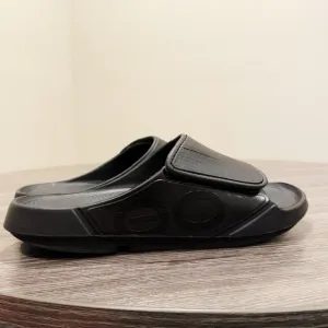 OOFOS Mens OOahh Sport Recovery Slide Sandals Matt Black