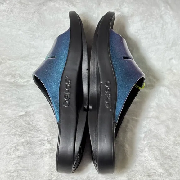 OOFOS OOahh Luxe Slide Sandals Slip On Atlantis Recovery Support Therapy Medical