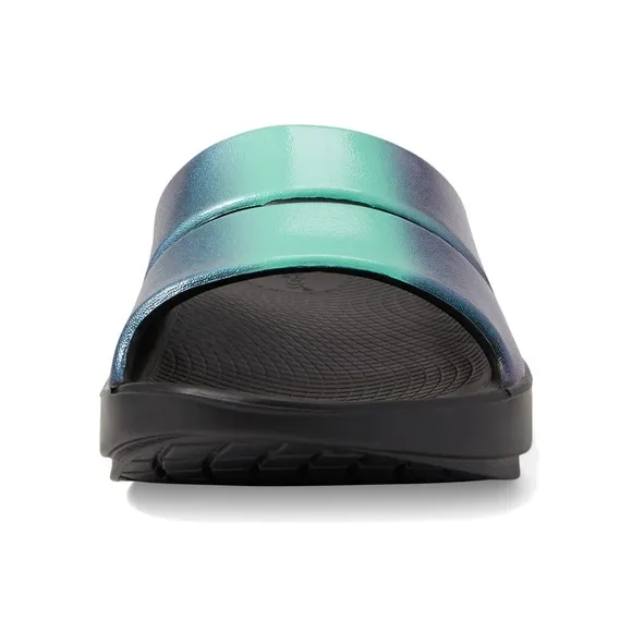 OOFOS OOahh Luxe Slide Sandals Slip On Atlantis Recovery Support Therapy Medical