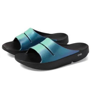 OOFOS OOahh Luxe Slide Sandals Slip On Atlantis Recovery Support Therapy Medical