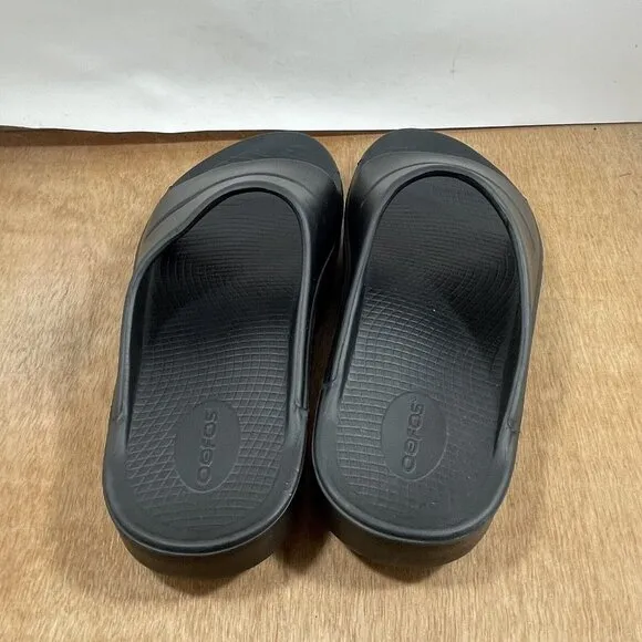 OOFOS OOriginal Recovery Slides Men Size 9 Black Sandals Slip On