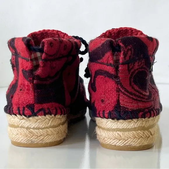 Oralba Women's High tops espadrilles handmade Booties Wearable Art Ankle Boots