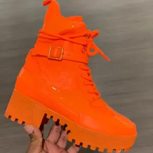 ORANGE CRAZE COMBAT BOOTS