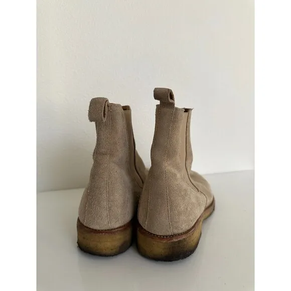 Oro Classic Calf Suede Chelsea Boots Tan Made in Spain Comfort Slip On Men's 10