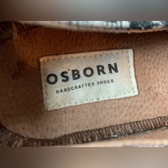 Osborn Ballet Flats Women's 39 Handcrafted Aztec Black   White,  Leather Sole
