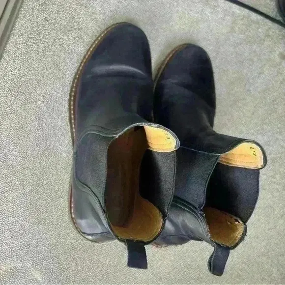 OTISOPSE Italian Premium Black Soft Leather Chelsea Ankle Boots Size EUR 36/US 6
