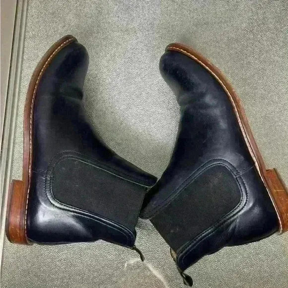 OTISOPSE Italian Premium Black Soft Leather Chelsea Ankle Boots Size EUR 36/US 6