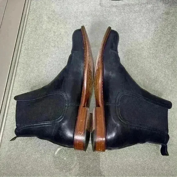 OTISOPSE Italian Premium Black Soft Leather Chelsea Ankle Boots Size EUR 36/US 6