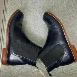 OTISOPSE Italian Premium Black Soft Leather Chelsea Ankle Boots Size EUR 36/US 6