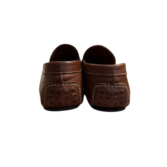 Otisopse Leather Driving Loafers Made In Italy Brown Men’s Size‎ 44 EU 10.5 US