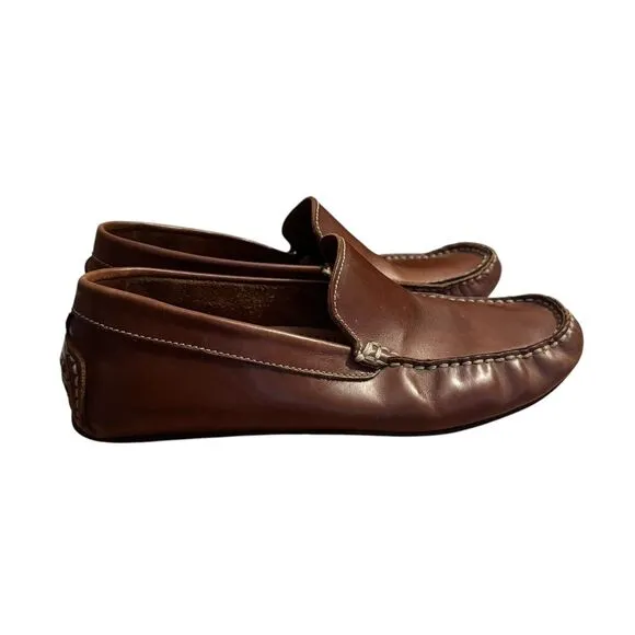 Otisopse Leather Driving Loafers Made In Italy Brown Men’s Size‎ 44 EU 10.5 US