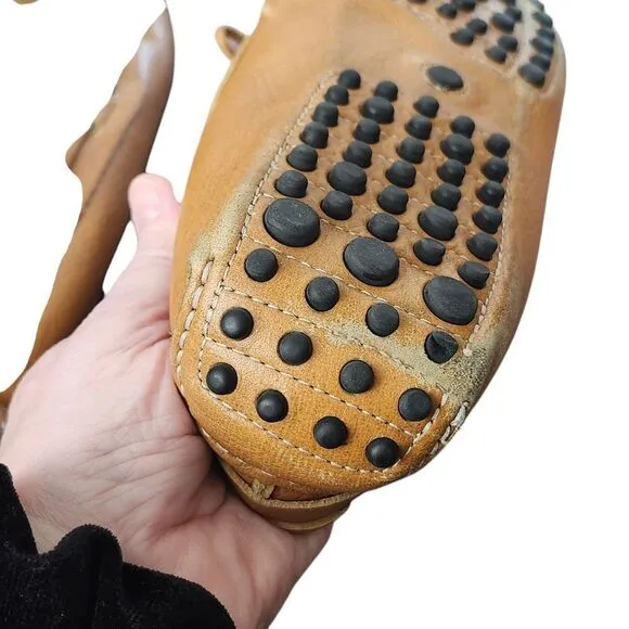OtiSopse tan leather driving slip-on loafers men's shoes Sz 45/12