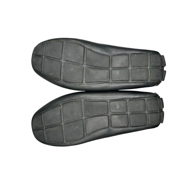 Oxford Golf Ramsey Driving Loafers Mens Size 8.5 Black Leather Horsebit Shoes