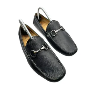 Oxford Golf Ramsey Driving Loafers Mens Size 8.5 Black Leather Horsebit Shoes