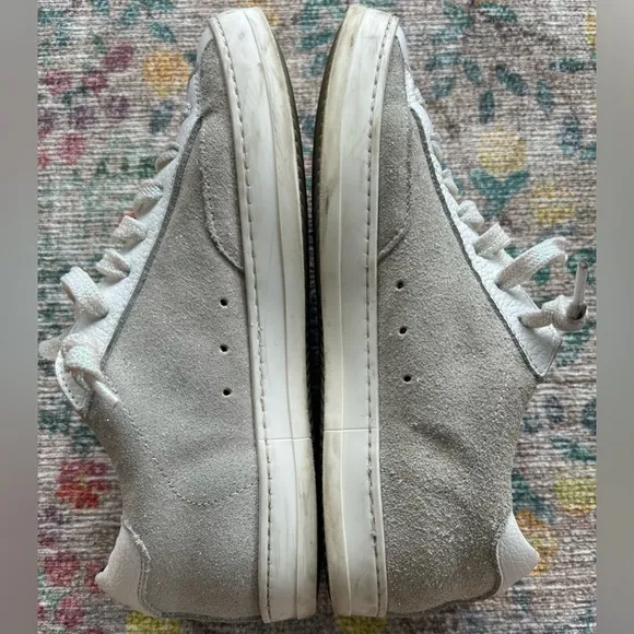 P448 John Glitter Lace Up Glitter Low Top Leather Sneakers