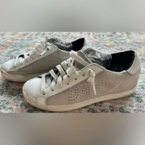 P448 John Glitter Lace Up Glitter Low Top Leather Sneakers