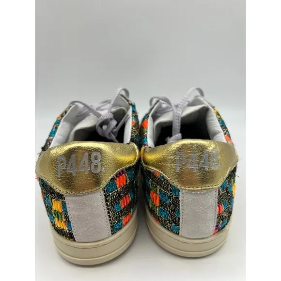 P448 John Malhia Low Top Multicolor Women’s Sneakers Size EUR 39/Us 9 NEW🛒