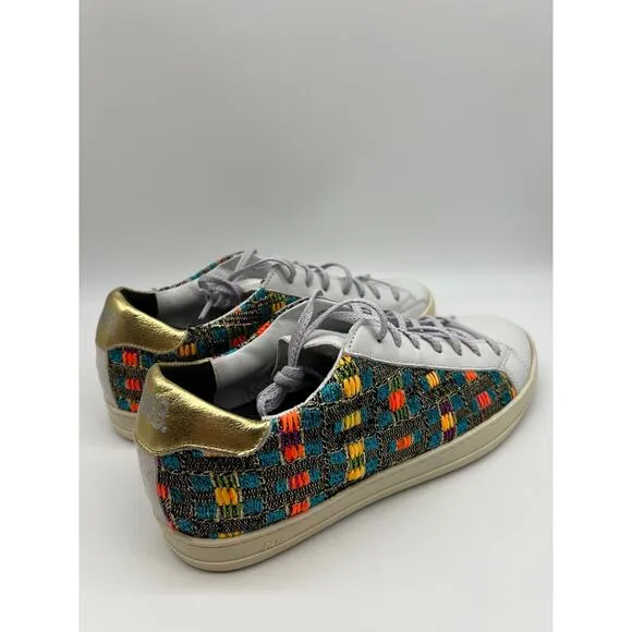P448 John Malhia Low Top Multicolor Women’s Sneakers Size EUR 39/Us 9 NEW🛒