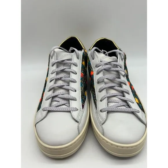 P448 John Malhia Low Top Multicolor Women’s Sneakers Size EUR 39/Us 9 NEW🛒