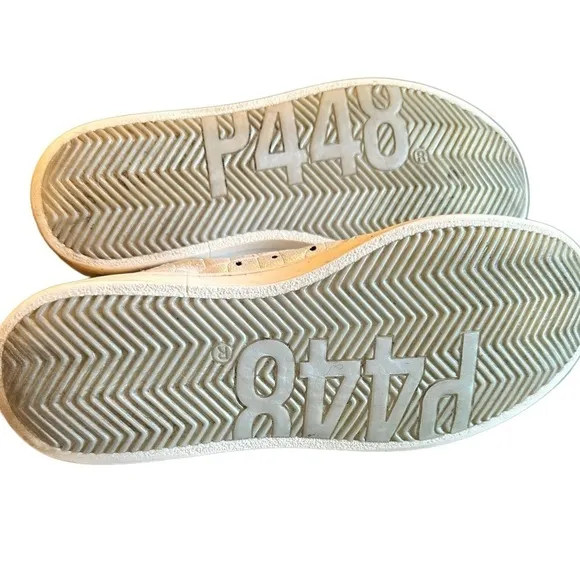 P448 Leather Printed Low Top Sneakers Size EU 37