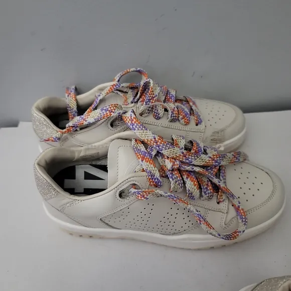 P448 Mason Glitterfine Leather Platform Retro Sneakers