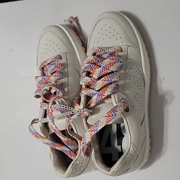 P448 Mason Glitterfine Leather Platform Retro Sneakers