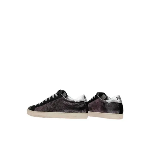 P448 Sneakers John Boster Low Top in Black Grey Silver