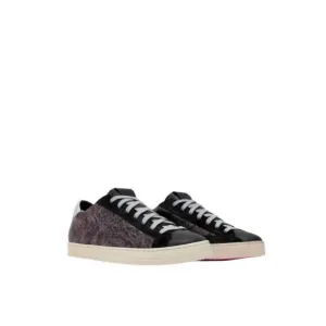 P448 Sneakers John Boster Low Top in Black Grey Silver