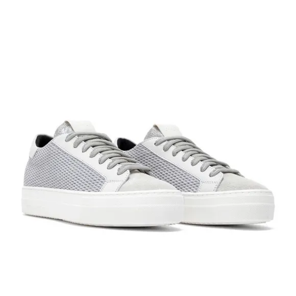 P448 Thea Low Top Sneakers in Stardust Silver Multi size 40 US 9.5 - 10