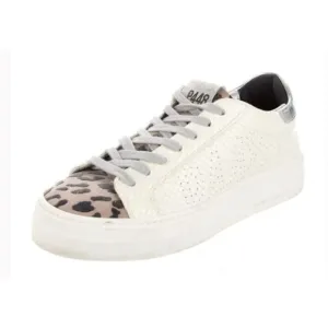 P448 Thea Python Roccia White Leather Platform Sneakers Size 35