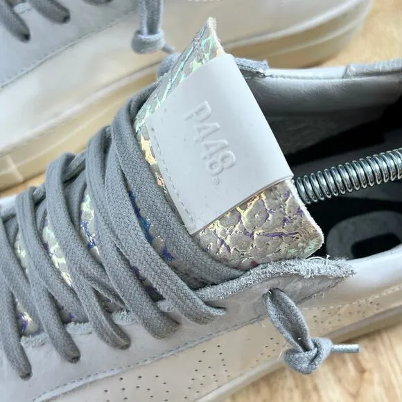 P448 Thea Unicorn Platform Sneakers White Metallic Shoe Size 8.5