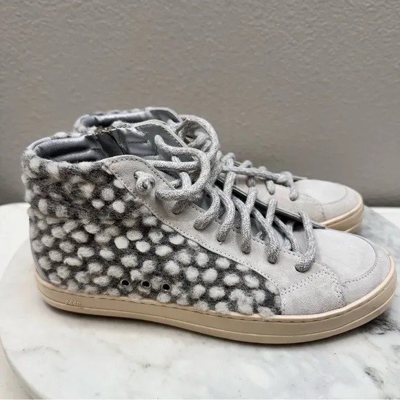 P448 Women's Size 7 Gray Skate High Top Lace Up Sneaker
