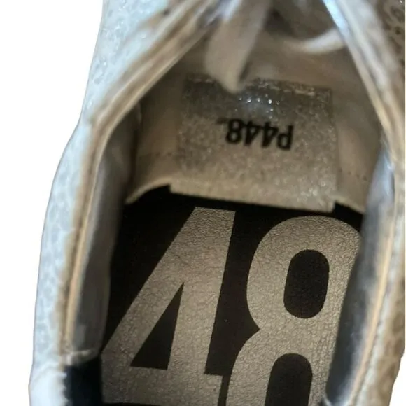 P448 John Silver Leopard Print Low Top Sneakers