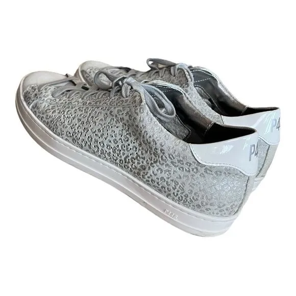 P448 John Silver Leopard Print Low Top Sneakers